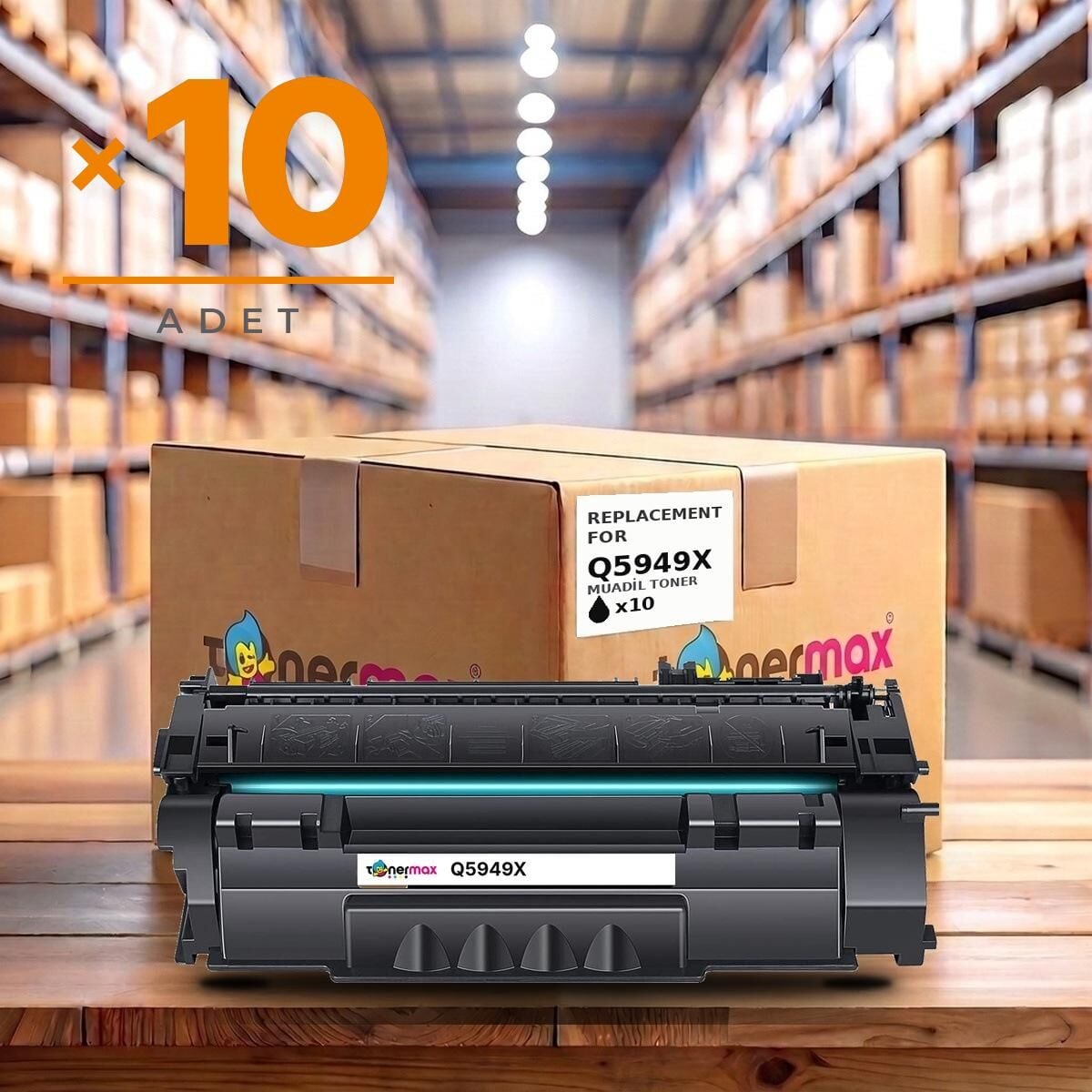 TonerMAX® Q5949X Muadil Toner — 10'lu Paket