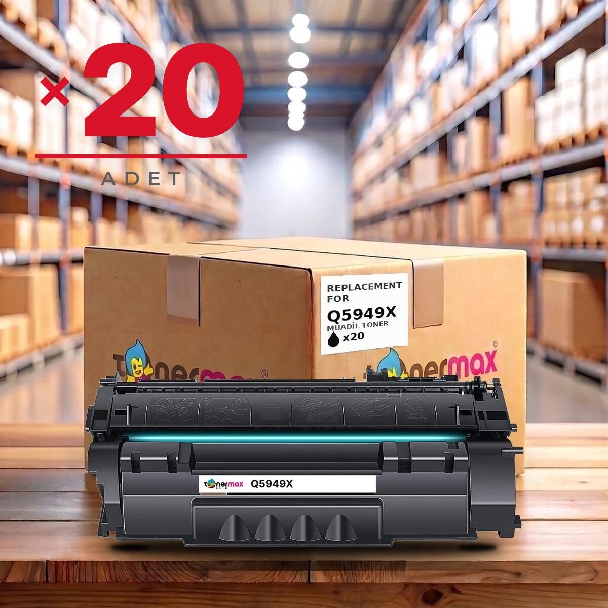 TonerMAX® Q5949X Muadil Toner — 20'li Paket