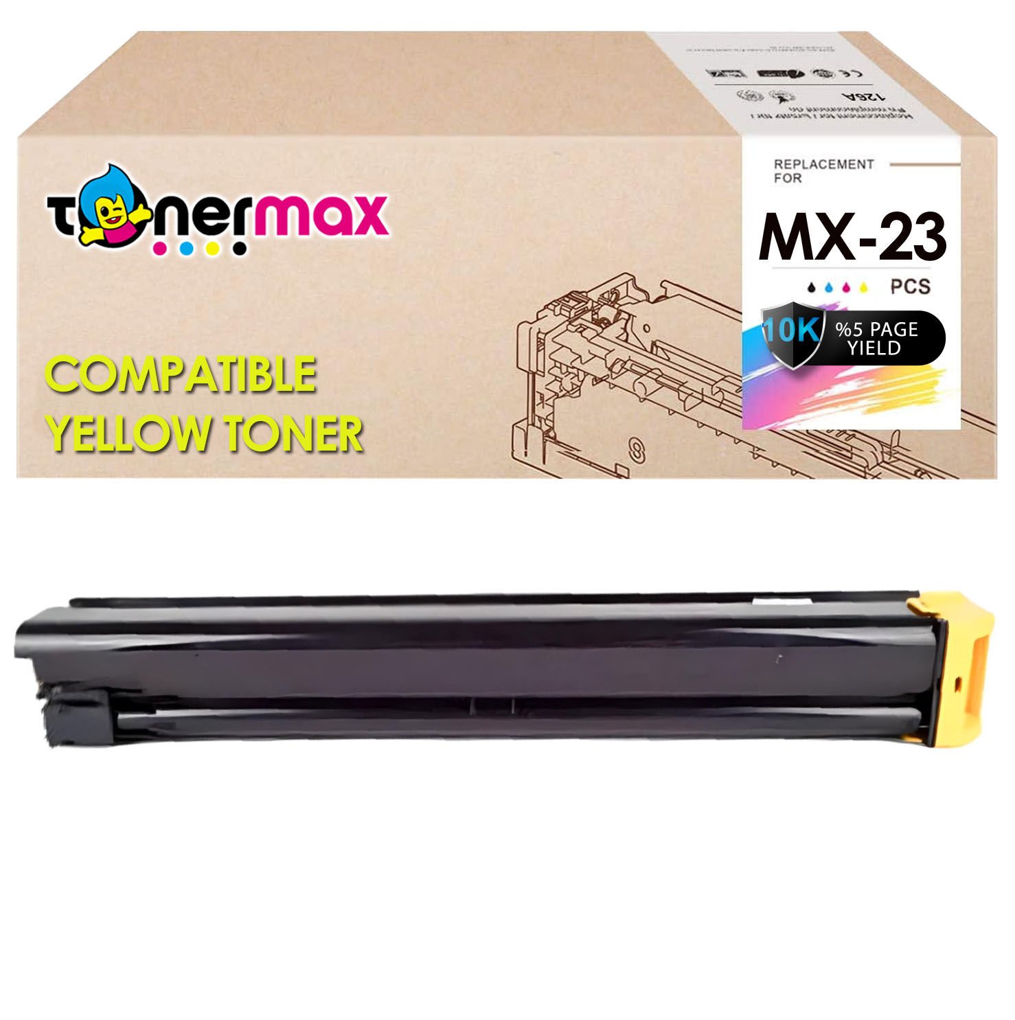 Sharp MX-23GTYA Sarı Muadil Toner / MX2310 / MX2314 / MX2614 / MX3111 / MX3114
