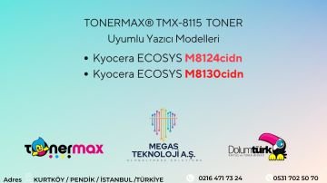 Kyocera TK-8115 Muadil Toner Takım/ ECOSYS M8124cidn / M8130cidn