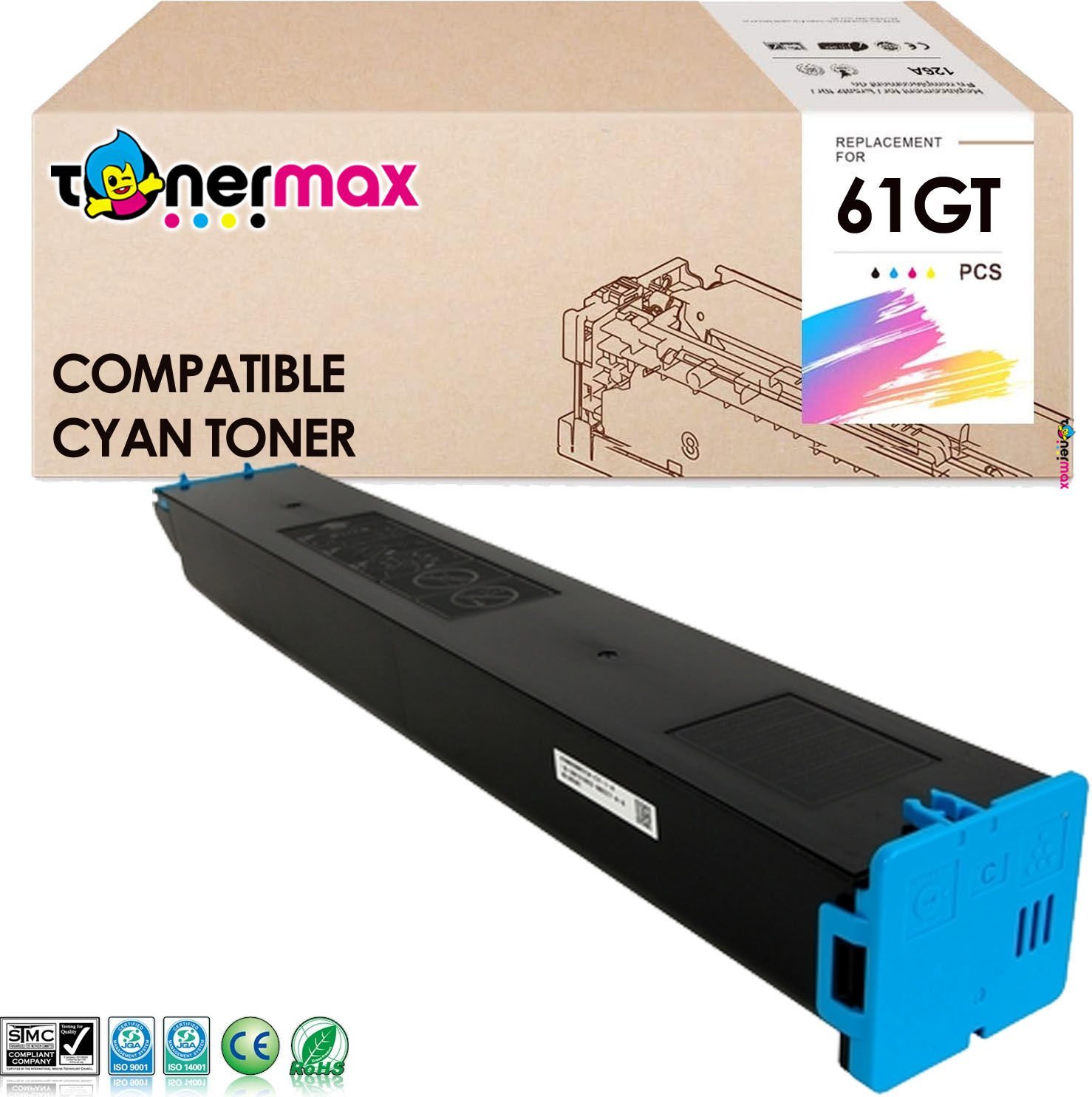 Sharp MX-61GT Muadil Toner Mavi / MX2651, MX3051, MX3061, MX3071, MX3551, MX3561, MX3571, MX4051, MX4061, MX4071, MX5051