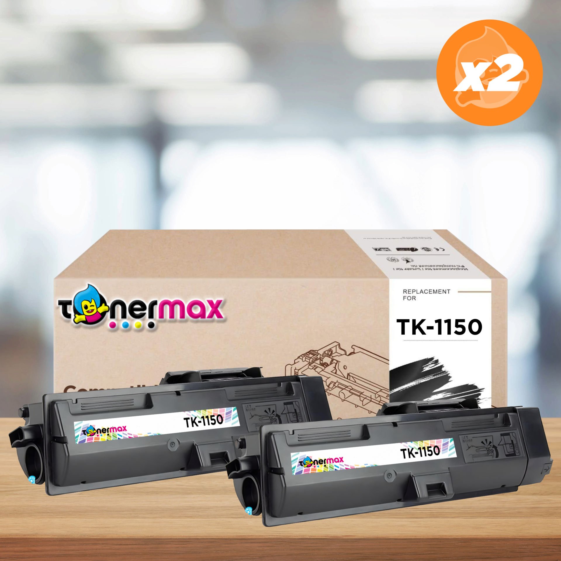 Kyocera TK-1150 Muadil Toneri 2'li Paket / Ecosys P2200 / M2135 / P2235 / M2735