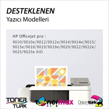 HP 963XL 3JA30AE Muadil Siyah Kartuş