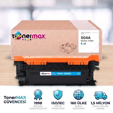 HP 504A / CE251A Mavi Muadil Toner / CP3520 / CP3525 / CM3530