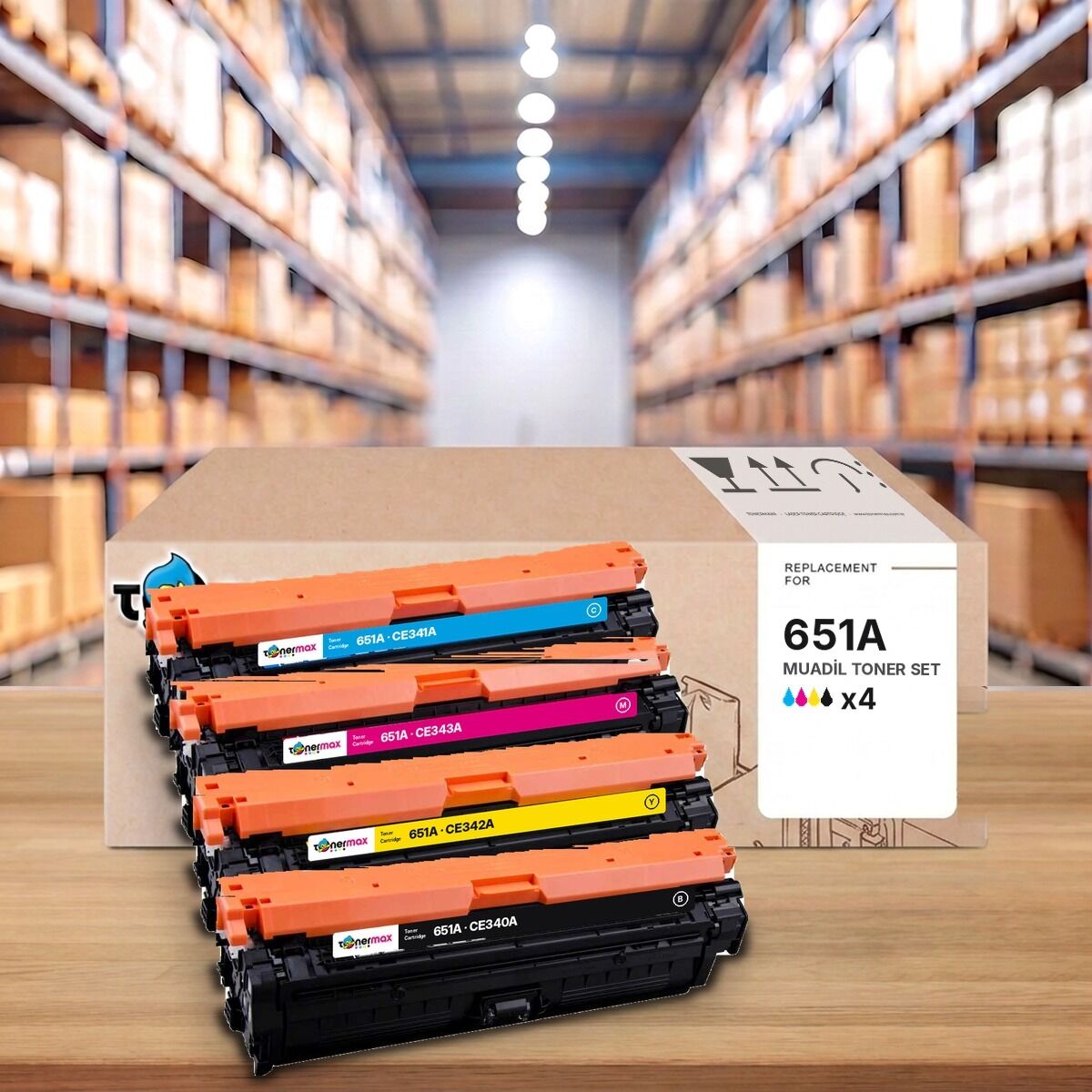 HP 651A CMYK muadil toner seti