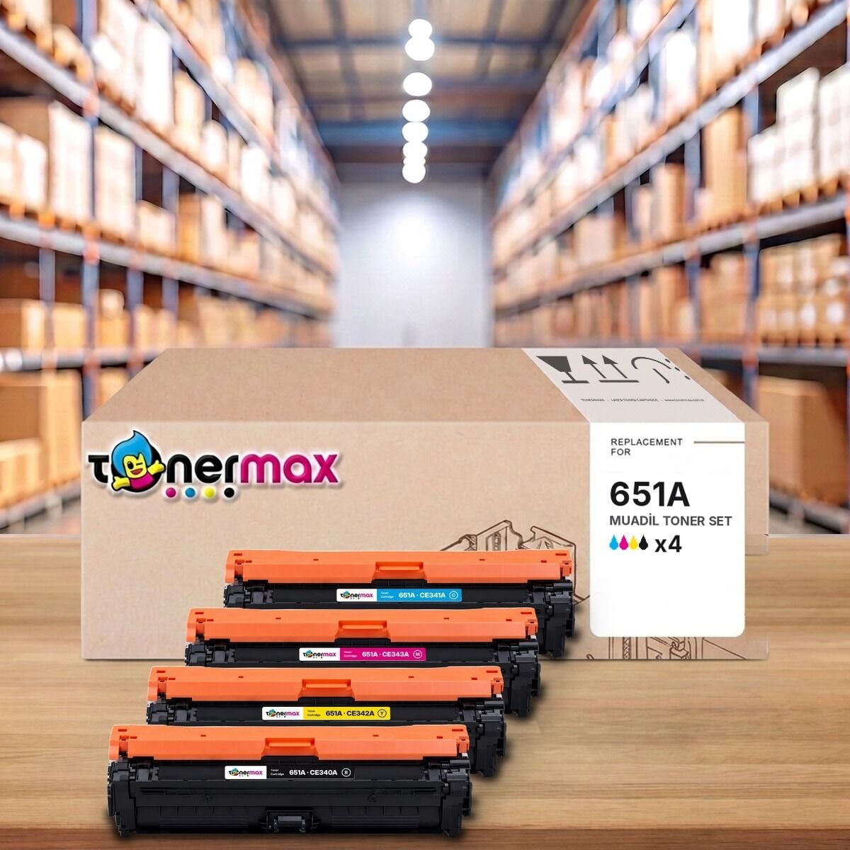 TonerMAX® 651A CMYK Muadil Toner Takımı