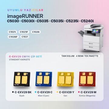 Canon C-EXV29 CMYK Set Çip / iR-ADV C5030 / C5035 / C5235i / C5240i