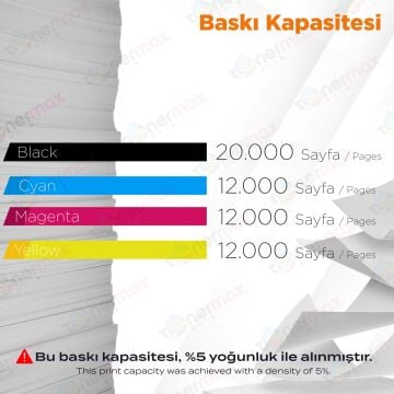 Kyocera Mita TK-8345 Set CMYK Muadil Toner - A Plus/ TaskAlfa 2552ci / 2553ci