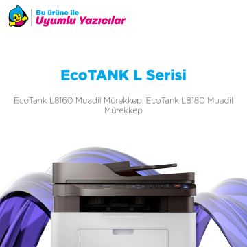 Epson 115 Muadil Mürekkep 5'li Avantaj Paketi /EcoTank L8160 / L8180