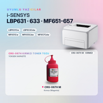 Canon CRG-067H Toner Tozu Kırmızı 55GR / LBP631Cw / LBP633Cdw / MF651Cw / MF655Cdw / MF657Cdw