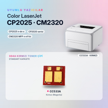 Hp 304A CC533A / Color LaserJet CP2025 / CM2320 Kırmızı Çip