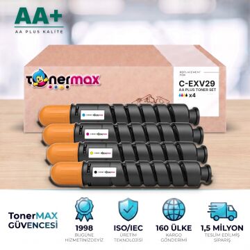 Canon C-EXV29 CMYK Muadil Toner Seti AA Plus / iR-ADV C5030 / C5035 / C5235i / C5240i
