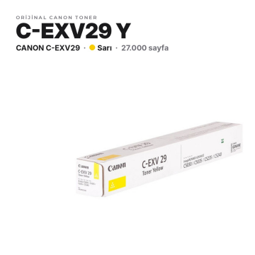 Canon C-EXV29 / iR-ADV C5030 / C5035 / C5235i / C5240i Sarı Orjinal Toner