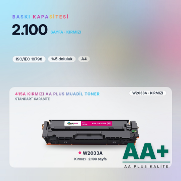 Hp 415A W2033A Kırmızı Muadil Toner AA Plus / Color LaserJet Pro M454 / M479 · Enterprise M455 / M480