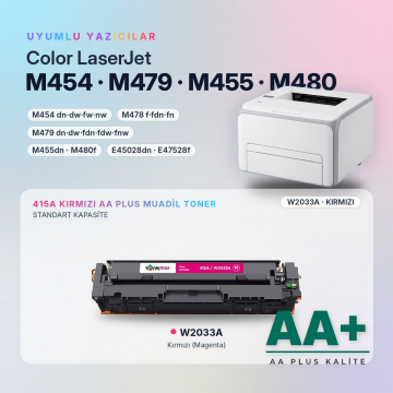 Hp 415A W2033A Kırmızı Muadil Toner AA Plus / Color LaserJet Pro M454 / M479 · Enterprise M455 / M480