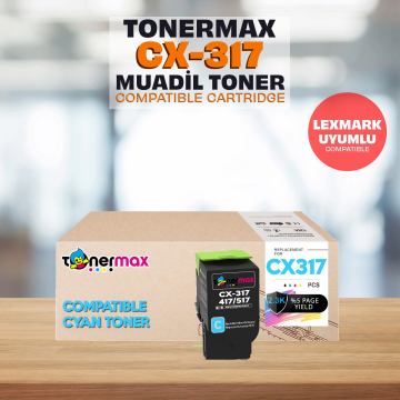 Lexmark 71B50C0 Mavi Muadil Toner /CS317 /CS417 /CS517 /CX317 /CX417 /CX517