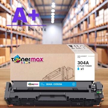 Hp 304A CC531A Mavi Muadil Toner A Plus / Color LaserJet CP2025 / CM2320