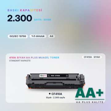 Hp 410A CF410A Siyah Muadil Toner AA Plus / Color LaserJet Pro M452 / M477 / M377