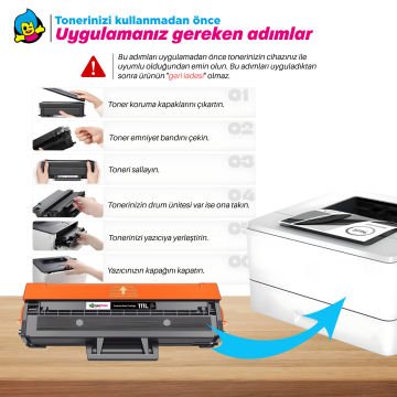 Samsung MLT-D111S Muadil Toner 4'lü Paket / Xpress M2020 / M2022 / M2070