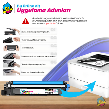 Brother TN273 / TN277 Mavi Muadil Toner / HL-L3210 / L3230 / L3270 / L3290 / MFC-L3710 / L3750 / L3770