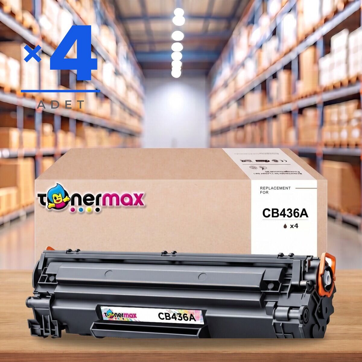 Hp CB436A Muadil Toner 4'lü Paket