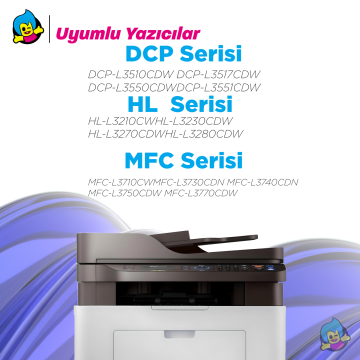 Brother TN273 / TN277 Sarı Muadil Toneri / HL-L3210 / L3230 / L3270 / L3290 / MFC-L3710 / L3750 / L3770
