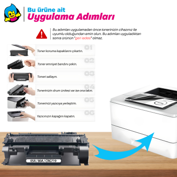 Hp CE505A / P2035 / P2055 Muadil Toneri 4'lü Paket