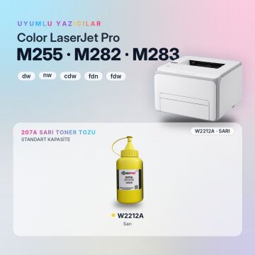 Hp 207A W2212A Toner Tozu Sarı 45GR / Color LaserJet Pro M255 / M282 / M283