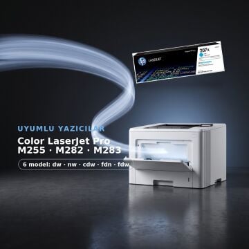 Hp 207X W2211X / Color LaserJet Pro M255 / M282 / M283 Mavi Orjinal Toner