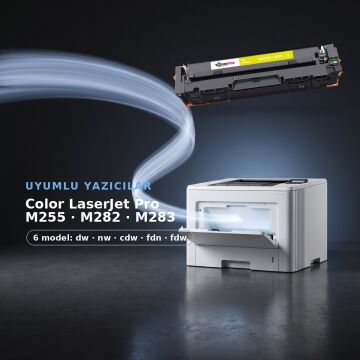 Hp 207X W2212X / Color LaserJet Pro M255 / M282 / M283 Sarı Çip