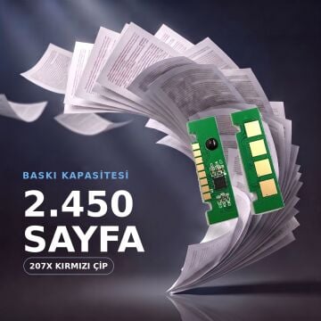Hp 207X W2213X / Color LaserJet Pro M255 / M282 / M283 Kırmızı Çip