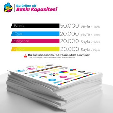 Epson Workforce Pro WF-C529 / WF-C579 Yüksek Kapasiteli Muadil Kartuş Sarı T01D4 - C13T01D400