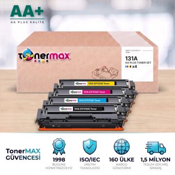 Hp 131A CMYK Muadil Toner Seti AA Plus / LaserJet Pro 200 M251 / M276 / CF210A / CF211A / CF212A / CF213A