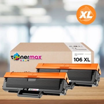 Hp 106X W1106X Muadil Toner - Çipli ( Yüksek Kapasite ) 2'Li Paket / 107A / 107W / MFP 135W / MFP 137fnw