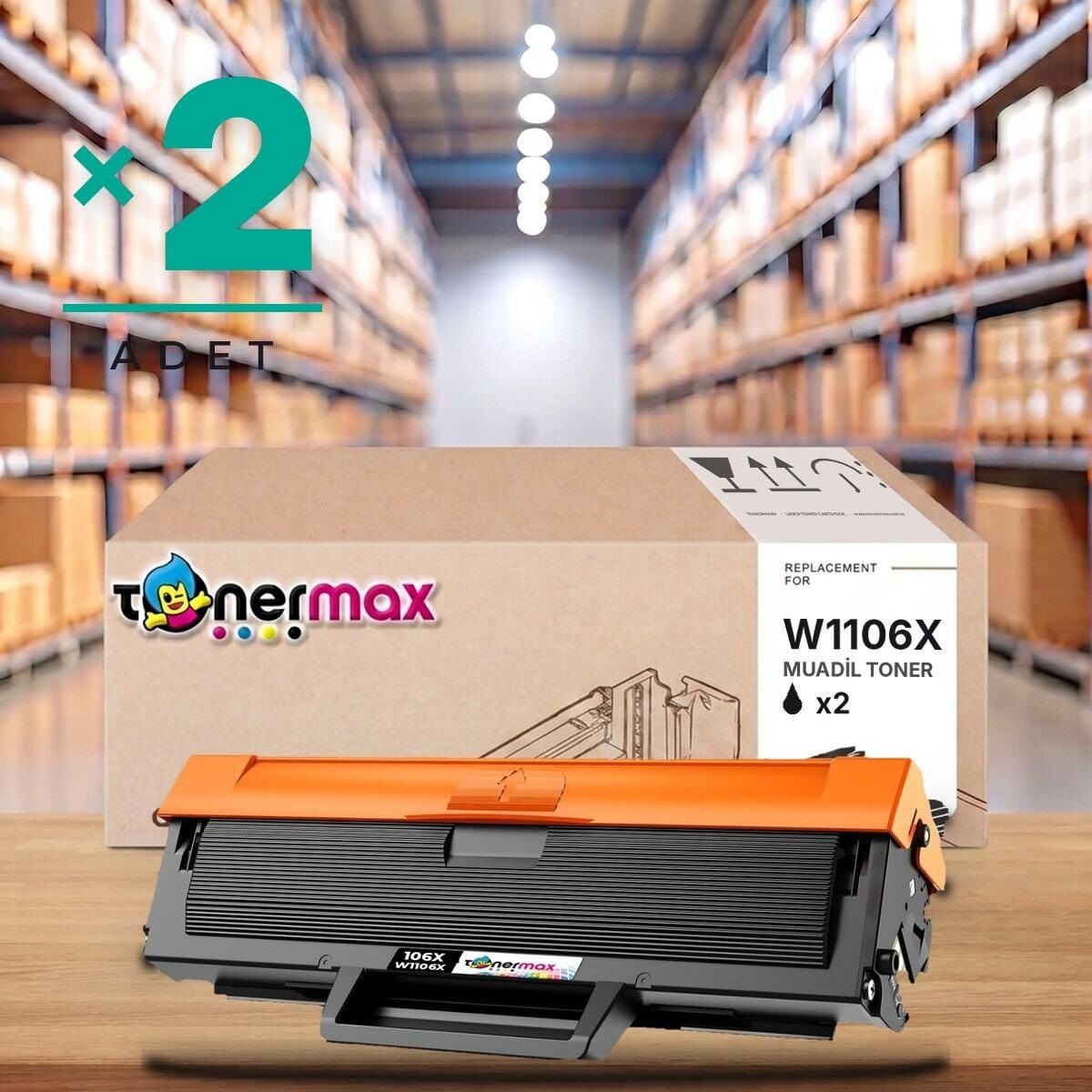 Hp 106X W1106X Muadil Toner - Çipli ( Yüksek Kapasite ) 2'Li Paket / 107A / 107W / MFP 135W / MFP 137fnw