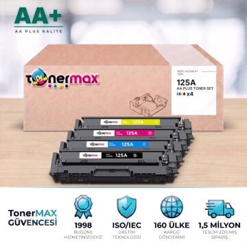 Hp 125A CMYK Muadil Toner Seti AA Plus / Color LaserJet CP1215 / CP1515 / CM1312 / CB540A / CB541A / CB542A / CB543A