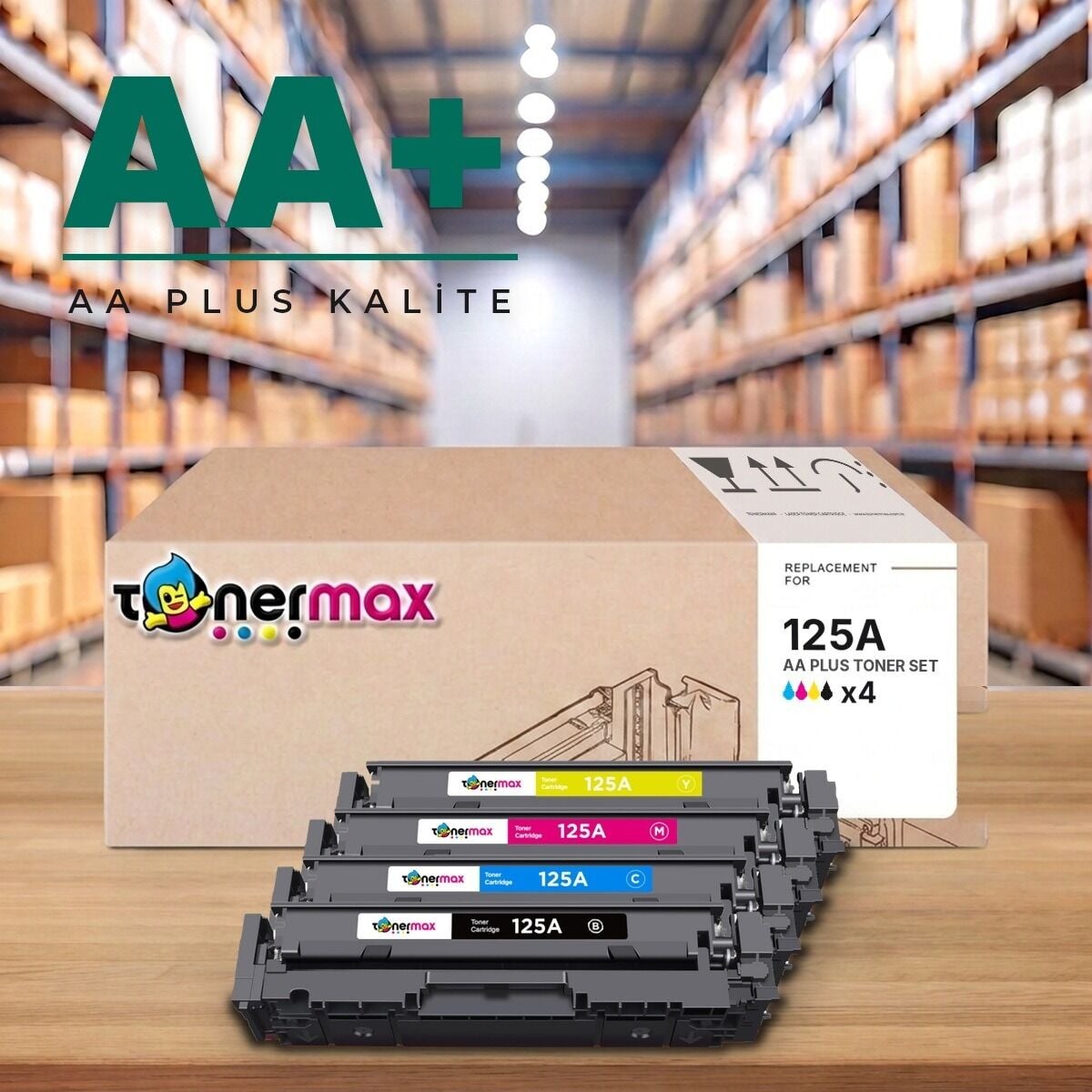 TonerMAX® 125A CMYK AA Plus Muadil Toner Takımı