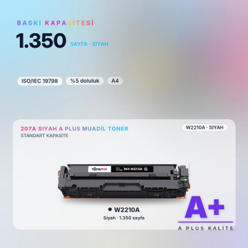 Hp 207A W2210A Siyah Muadil Toner A Plus / Color LaserJet Pro M255 / M282 / M283