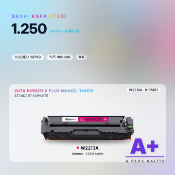 Hp 207A W2213A Kırmızı Muadil Toner A Plus / Color LaserJet Pro M255 / M282 / M283
