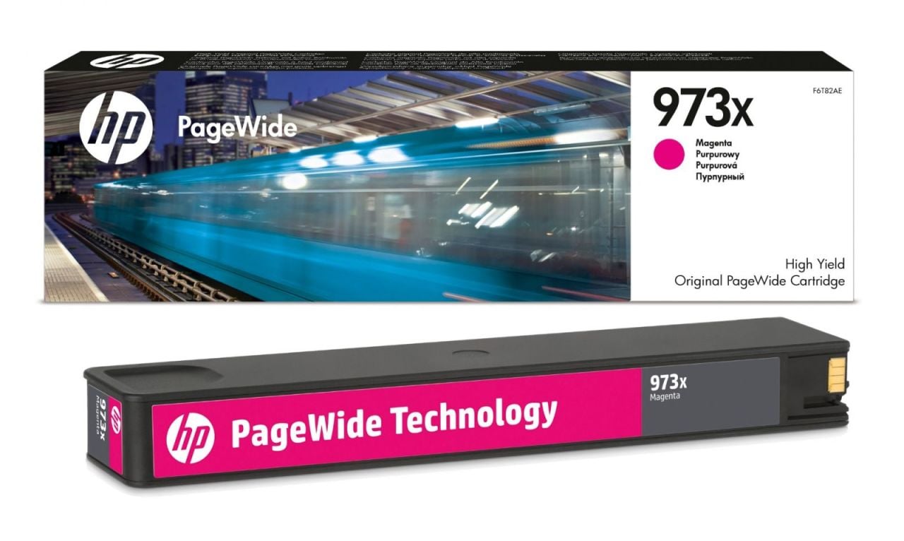 HP 973X F6T82AE Kırmızı Orjinal Kartuş/ Page Wide Pro 452 / 477 / 552 / 577