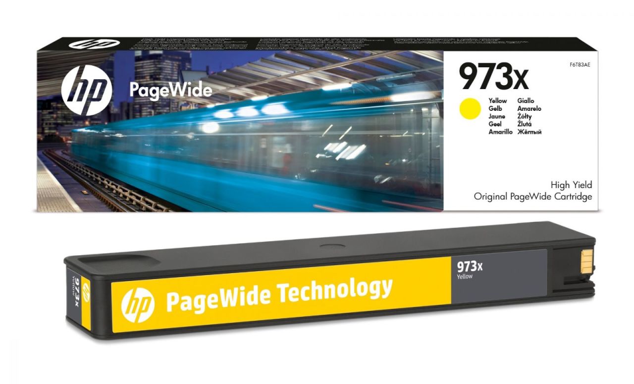 HP 973X F6T83AE Sarı Orjinal Kartuş / Page Wide Pro 452 / 477 / 552 / 577