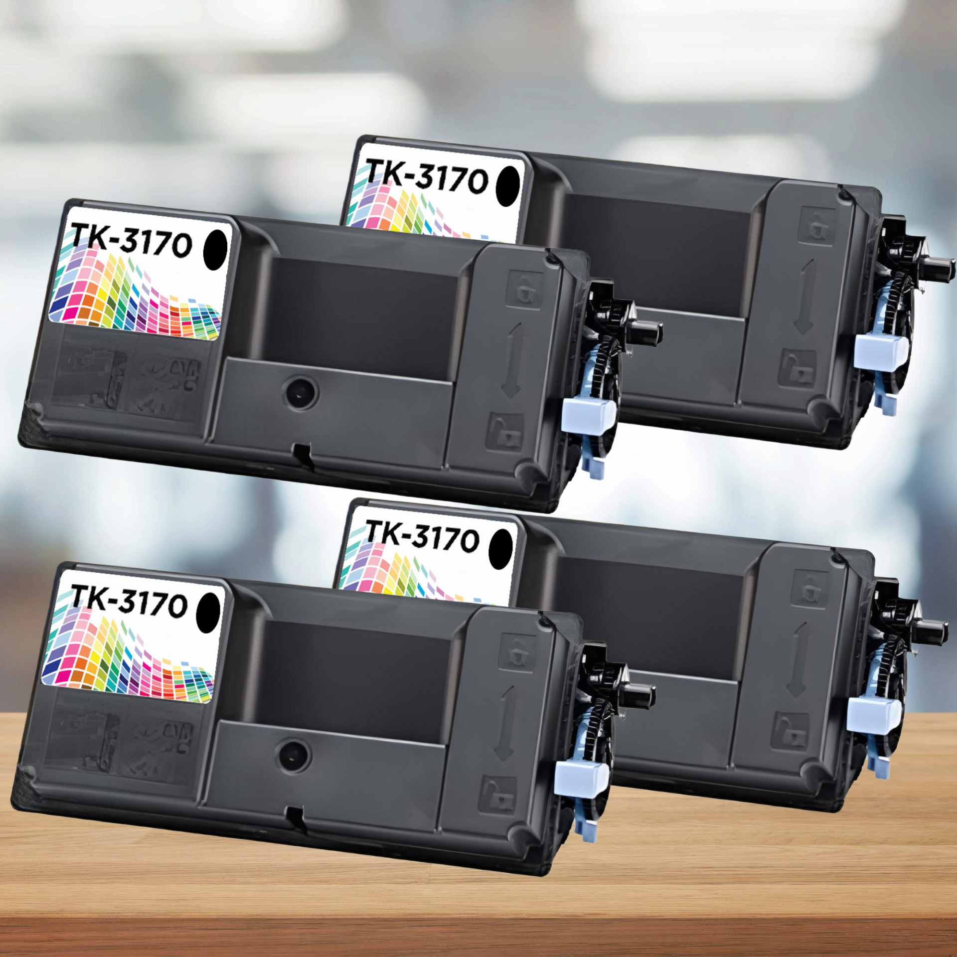 Kyocera TK-3170 Muadil Toner 4'lü Avantaj Paket / Ecosys M3860 / P3050 / P3055 / P3060 / P3150 / P3155