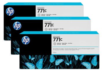 HP 771C B6Y38A Açık Gri Orjinal Kartuş 775ML 3 lü Paket  / HP Designjet Z6200 Kartuş