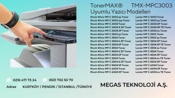 Ricoh Aficio MPC3003 Toner Tozu Mavi/ MPC3004 / MPC3503 / MPC3504
