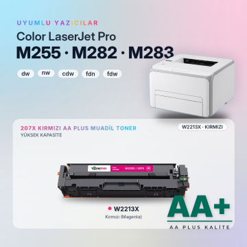 Hp 207X W2213X Kırmızı Muadil Toner AA Plus / Color LaserJet Pro M255 / M282 / M283