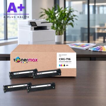 Canon CRG-716 CMYK Muadil Toner Seti A Plus / LBP5050 / LBP5050n / MF8030Cn / MF8040Cn / MF8050Cn / MF8080Cw