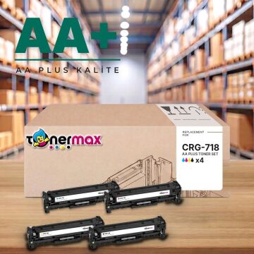 Canon CRG-718 CMYK Muadil Toner Seti AA Plus / LBP7200Cdn / LBP7210Cdn / LBP7660Cdn / LBP7680Cx / MF724Cdw / MF728Cdw / MF729Cx / MF8330Cdn / MF8340Cdn / MF8350Cdn / MF8360Cdn / MF8380Cdw / MF8540Cdn / MF8550Cdn / MF8580Cdw