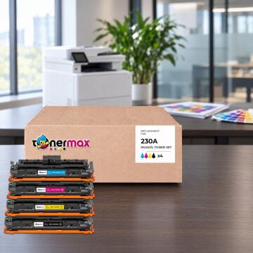 Hp 230A W2300A Muadil Toner Takımı - Çipli / Hp Color LaserJet Pro 4203dn / 4203dw / 4303dw / 4303fdn / 4303fdw