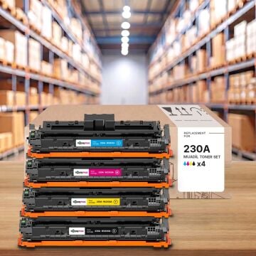 Hp 230A W2300A Muadil Toner Takımı - Çipli / Hp Color LaserJet Pro 4203dn / 4203dw / 4303dw / 4303fdn / 4303fdw