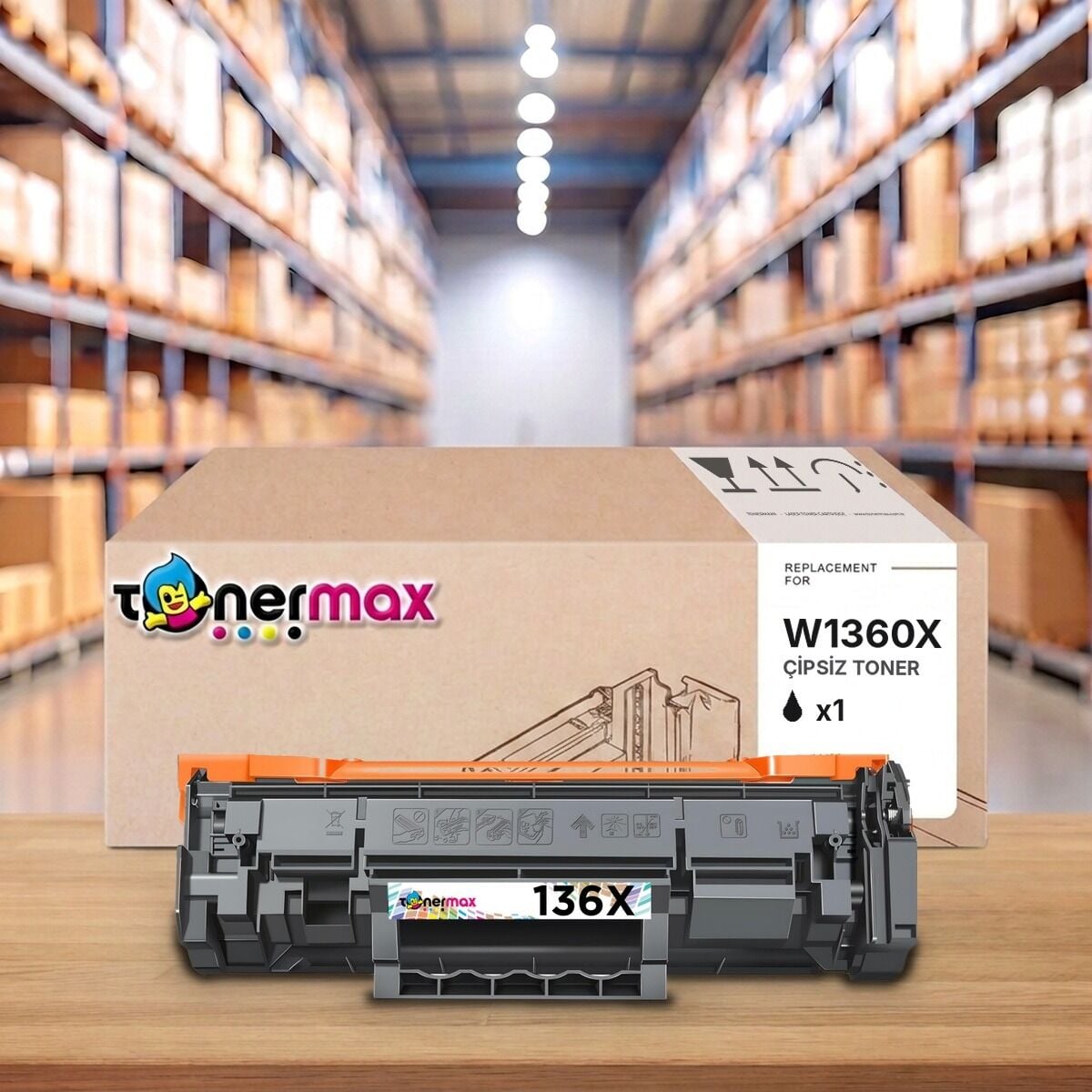 TonerMAX® W1360X Muadil Toner — Çipsiz